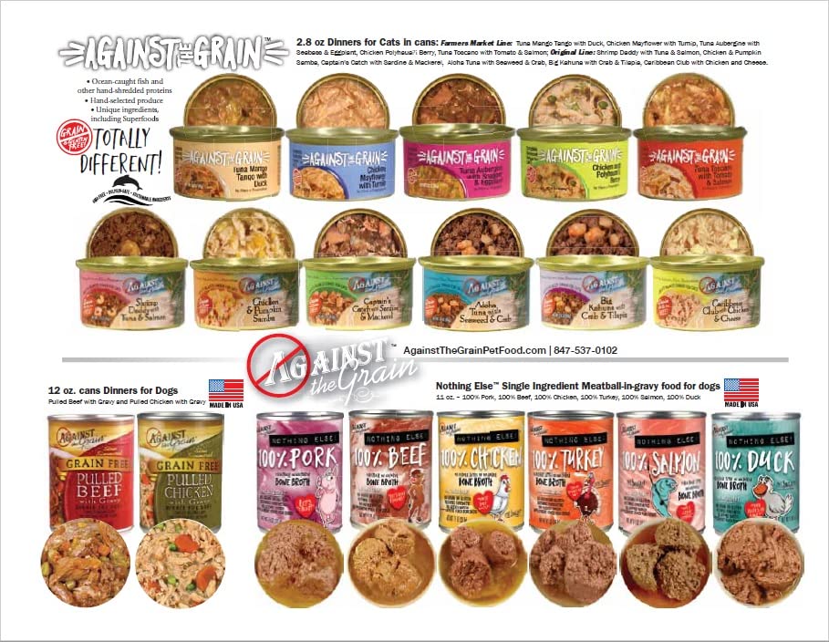 Against The Grain Shrimp Daddy with Tuna & Salmon Dinner for Cats - 24, 2.8 oz Cans