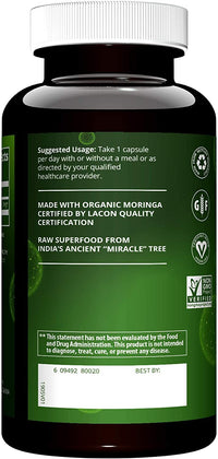 Thumbnail for MRM Nutrition Moringa Leaf Capsules - For Women & Men - Made with 600mg Organic Moringa, Supplement to Support Nutrient Density and Digestive Health, Vegan, Gluten‑Free, & Non‑GMO - 60 Servings