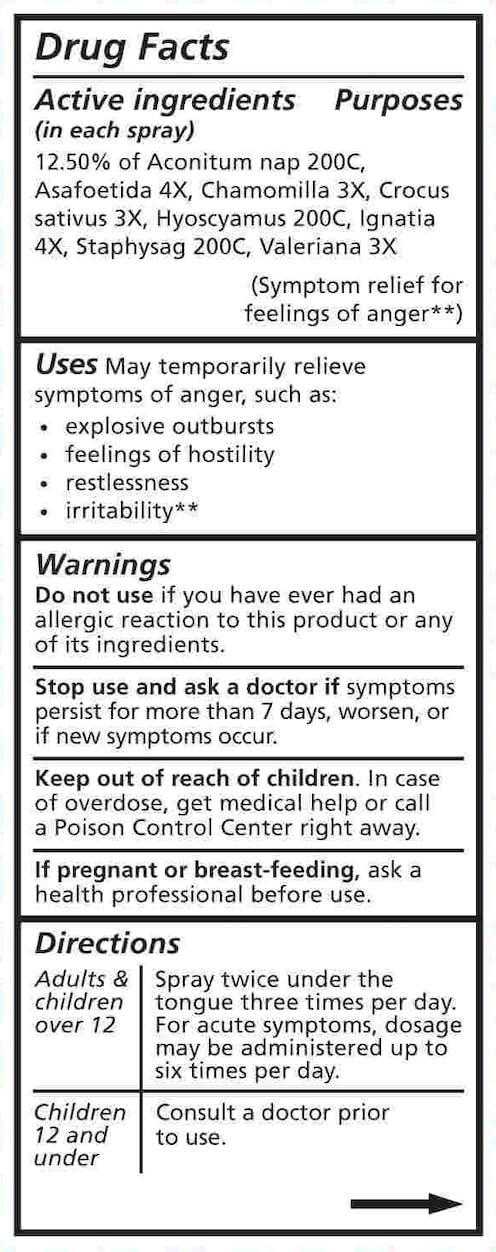 Liddell Homeopathic Letting Spray, Go Anger, 1 Fluid Ounce