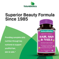 Thumbnail for Futurebiotics Hair, Skin & Nails Beauty MultiVitamin with Biotin, Hair Vitamins and Skin Vitamins That Promote Healthy Hair and Nail, 180 Tablets
