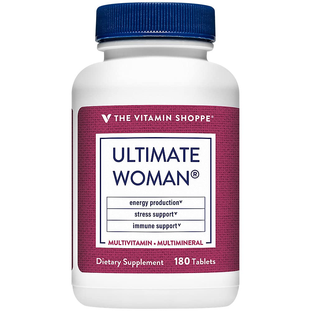 The Vitamin Shoppe Ultimate Woman Multivitamin - High Potency Daily Multi with Energy Blend, Complete Nutrition for Women (180 Tablets)