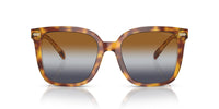 Thumbnail for Coach HC8381F Low Bridge Fit Sunglasses, Dark Tortoise/Canary/Brown Teal Grey Gradient, 56 mm