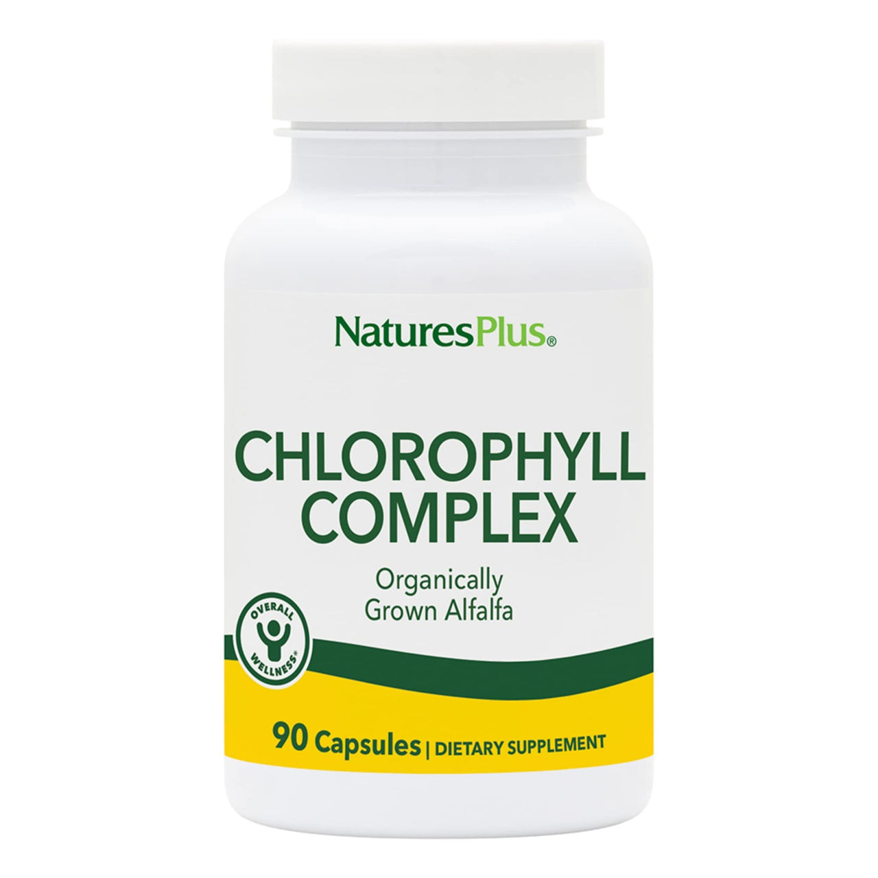 NaturesPlus Chlorophyll Complex - 90 Capsules - 600 mg of Organic Alfalfa - Superfood Supplement & Antioxidant - Immune System Support, Boost Energy - Gluten Free - 45 Servings