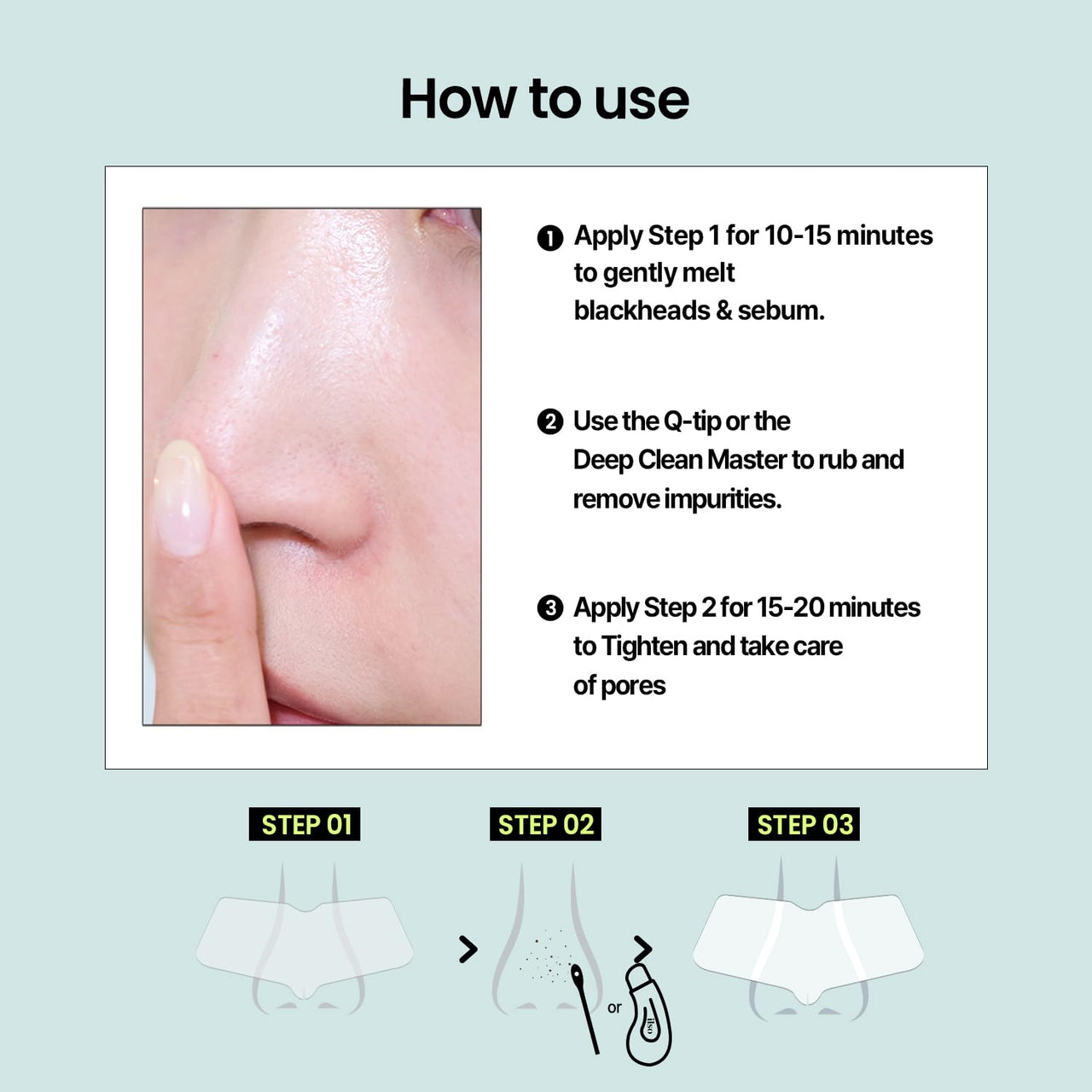 ILSO Natural Mild Clear Nose Patch + Deep Clean Master, Melt Blackheads and Tighten Pores