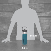Thumbnail for Stanley IceFlow Flip Straw Water Bottle 22 oz | Built-In Straw for Travel and Sports | Lightweight and Leak Resistant | Insulated Stainless Steel | BPA-Free | Lagoon