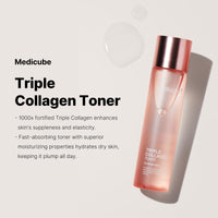 Thumbnail for Medicube Triple Collagen Toner - Hydrolyzed, Atelo, & Soluble Collagen for Deep Hydration & Plump Skin - Fast-Absorbing Formula for All-Day Suppleness, Korean Skincare (4.73 fl.oz.)