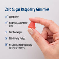Thumbnail for Nordic Naturals Zero Sugar Melatonin Gummies, Raspberry - 60 Gummies - 1.5 mg Melatonin - Great Taste - Restful Sleep, Antioxidant Support - Non-GMO, Vegan - 60 Servings