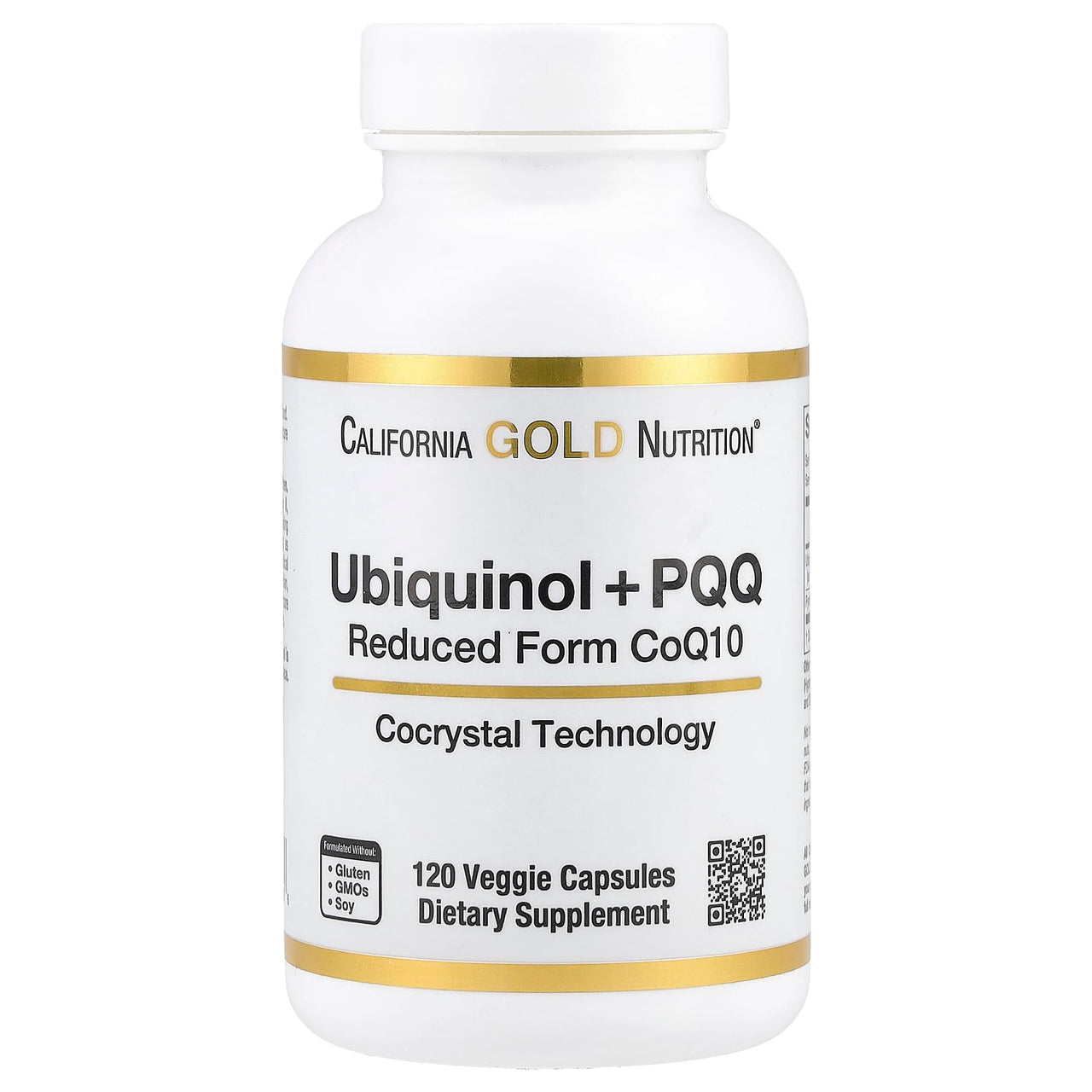 California Gold Nutrition Ubiquinol Reduced Form CoQ10 + PQQ, 120 Veggie Capsules