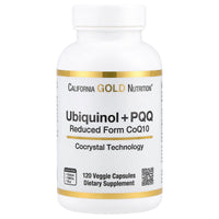 Thumbnail for California Gold Nutrition Ubiquinol Reduced Form CoQ10 + PQQ, 120 Veggie Capsules