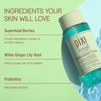 Thumbnail for Pixi Antioxidant Tonic | Alcohol-Free Hydrating Multi-Tasking Formula with 3 Facial Skin Care Products in 1 | Face Toner, Essence, and Serum in One Step | 100mL Travel Size Skincare
