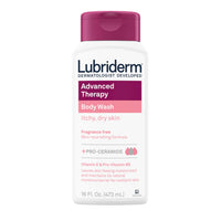 Thumbnail for Lubriderm Advanced Therapy Body Wash, Unscented Nourishing Cleanser with Pro-Ceramide, Vitamin E & Pro-Vitamin B5 Gently Cleanses Itchy, Dry Skin, Fragrance Free, Hypoallergenic, 16 fl. oz