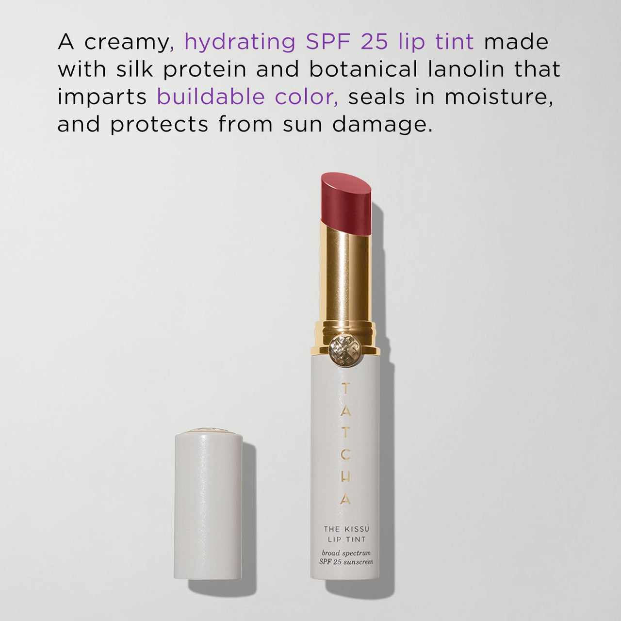 The Kissu Lip Tint SPF 25 - Camellia | Hydrating Tinted Lip Sunscreen. 0.14 oz
