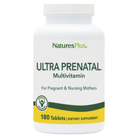 Thumbnail for NaturesPlus Ultra Prenatal Multivitamin - 800 mcg Folate, 180 Vegetarian Tablets - Prenatal Supplement with Iron, Iodine, Calcium & B-Complex Vitamins - Gluten-Free - 90 Servings