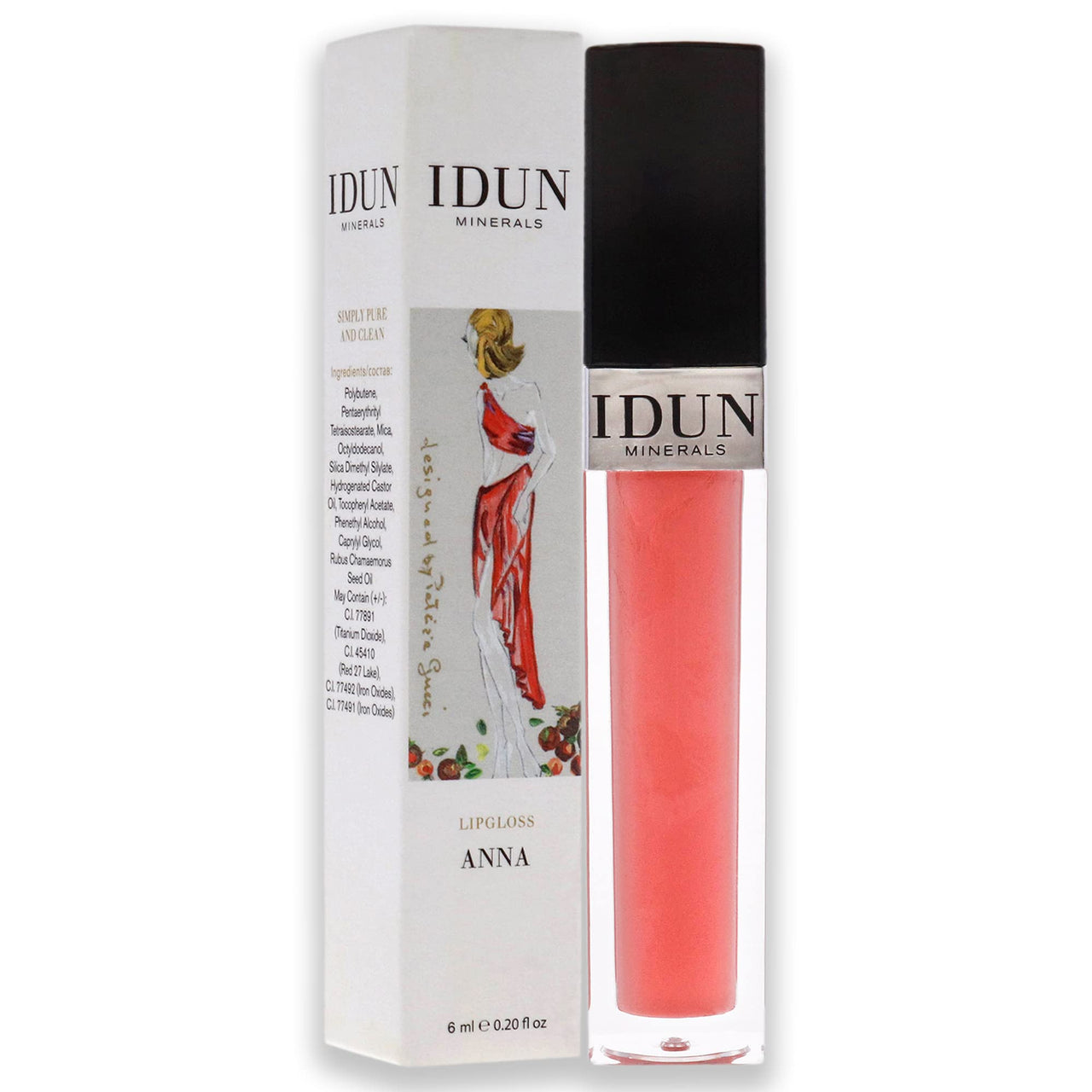 IDUN Minerals Lip Gloss - Soft, Creamy Formula for Velvet Soft, Shiny Pout - Intense Vitamin E Hydration for Dry, Chapped Lips - Non-Sticky, Long Lasting Pigment - 013 Anna - 0.27 oz