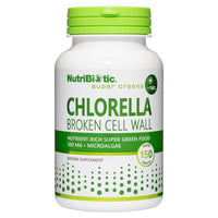 Thumbnail for NutriBiotic- Chlorella Super Green Food 500 mg 150 tabs | Broken Cell Wall Nutrient-Rich Microalgae, Water Cultivated Superfood | Chlorophyll with Vitamins, Minerals & Trace Elements | Vegan & Non-GMO