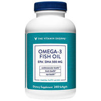 Thumbnail for The Vitamin Shoppe Brand Omega 3 Fish Oil 1000 mg Softgels, 300 mg EPA & 200 mg DHA, Unflavored Fish Oil Supplement for Men & Women, Gluten Free, Soy & Dairy Free, 240 Softgels