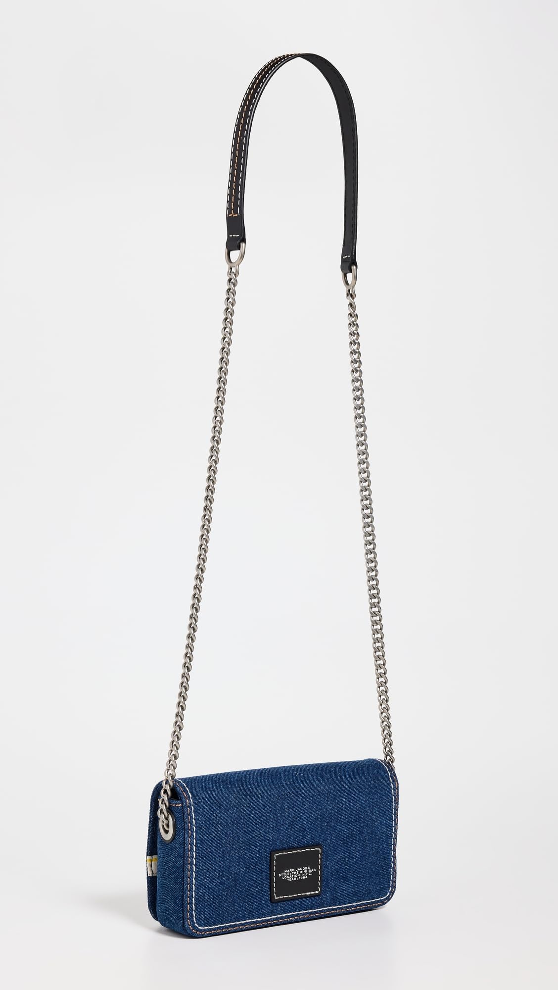 Marc Jacobs Womens The Denim Chain Mini Bag Dark Wash Onesize