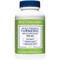 Thumbnail for The Vitamin Shoppe Triple Strength Turmeric with Curcumin 900mg, Supports Joint Mobility, Provides Antioxidant Benefits & Includes 5mg Bioperine for Nutrient Absorption (120 Vegetarian Capsules)