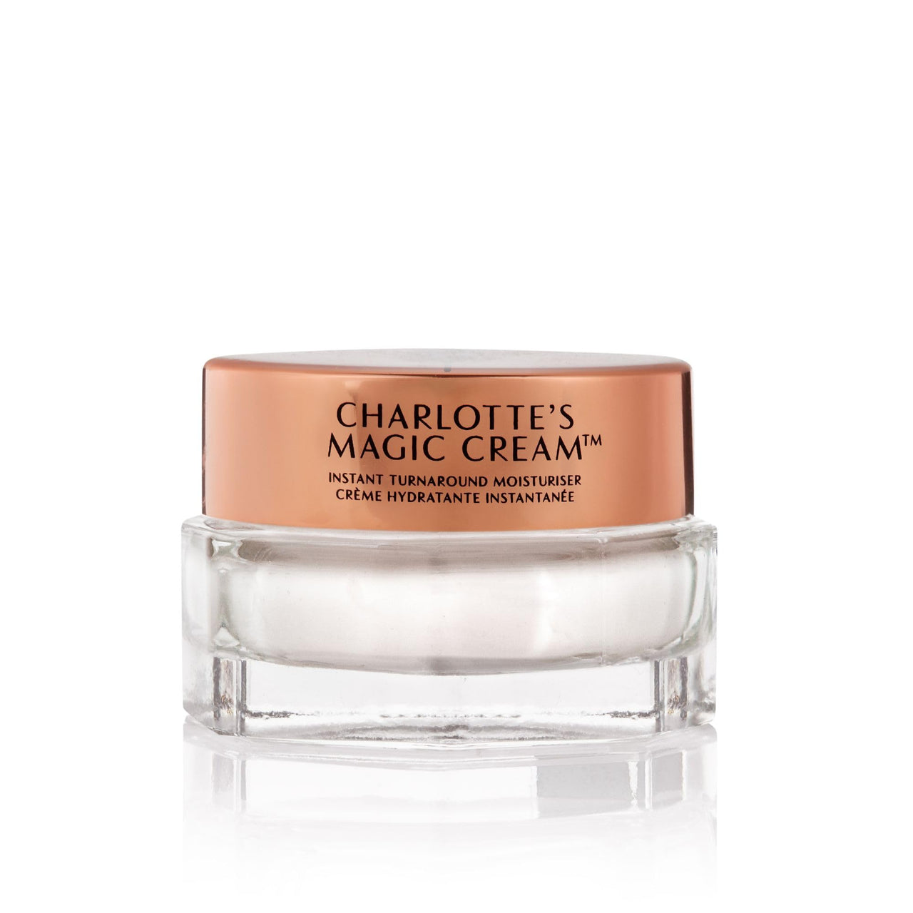 Charlotte Tilbury Magic Cream with Hyaluronic Acid - Travel Size Hydrating Face Moisturizer for Dry Skin - Anti-Aging Cream with Vitamins C & E, Peptides to Smooth, Firm for Perfect Makeup Base (15ml)