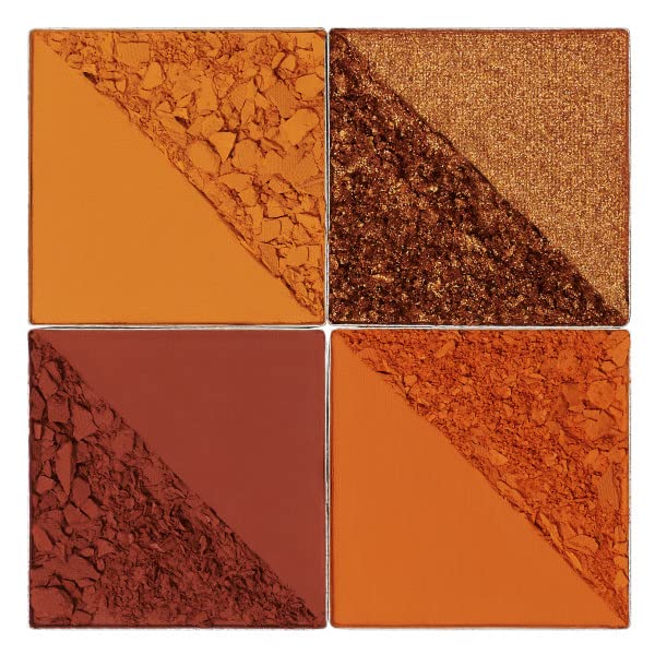 Juvia's Place Rebel Quad Honey Eyeshadow Palette - Shades of 4, Professional Eye Makeup, Pigmented Makeup Palette for Eye Color & Shine, Pressed Eyeshadow Cosmetics