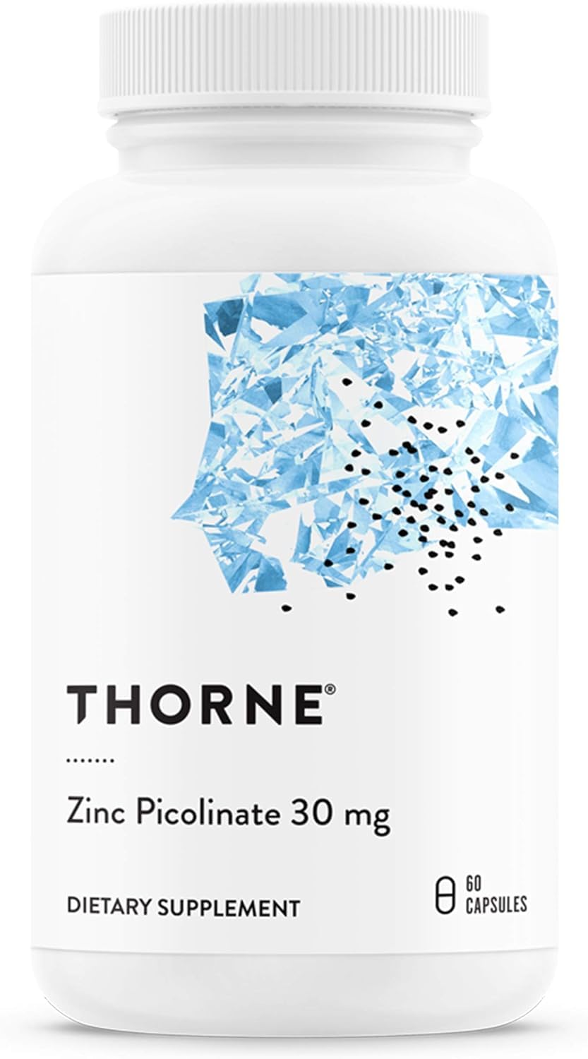 THORNE Zinc Picolinate 30 mg - Well-Absorbed Zinc Supplement for Growth and Immune Function* - 60 Capsules