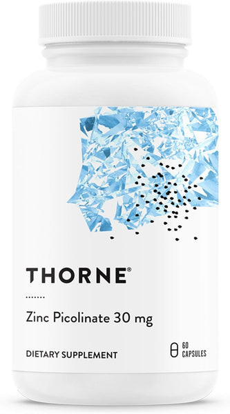 THORNE Zinc Picolinate 30 mg - Well-Absorbed Zinc Supplement for Growth and Immune Function* - 60 Capsules