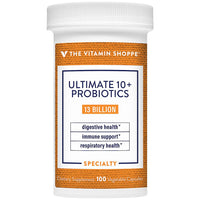 Thumbnail for The Vitamin Shoppe Brand Ultimate 10+ Probiotics 13 Billion CFUs, Digestive & Immune Support, Multi-Strain Probiotic Supplement for Men & Women, Gluten Free, Non GMO, Vegetarian, 100 Capsules