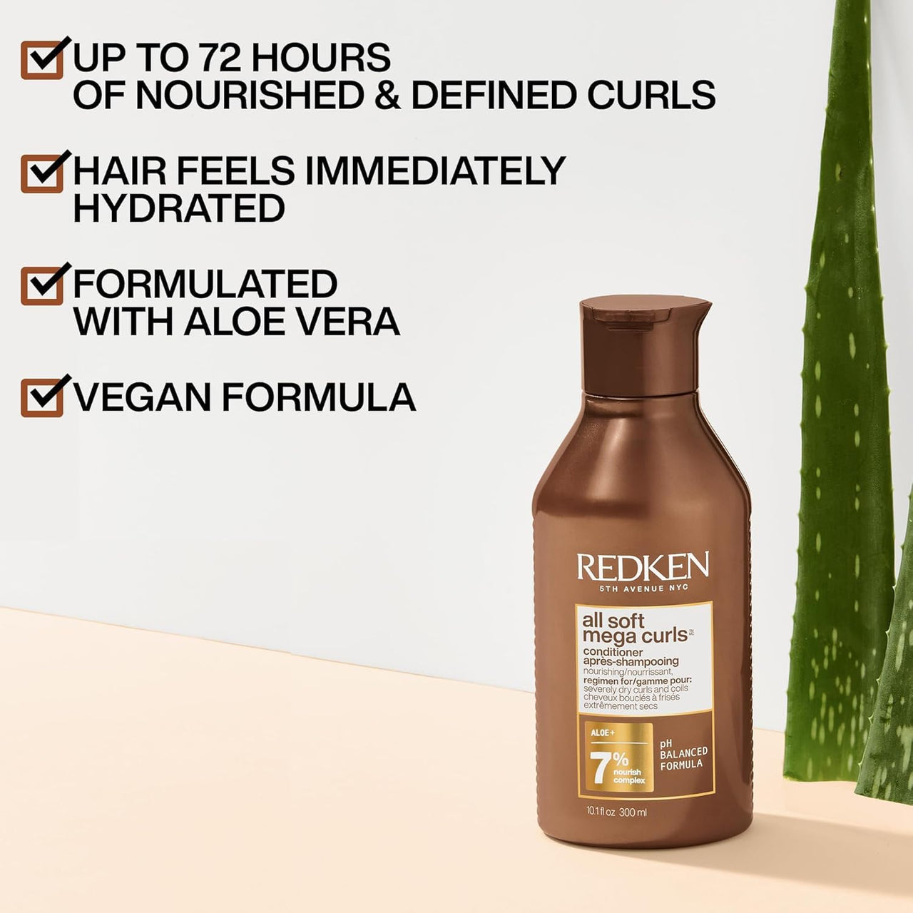 REDKEN All Soft Mega Curls Shampoo, Conditioner & Treatment Set For Extremely Dry Curly and Coily Hair - Nourishes and Softens Severely Dry Curls