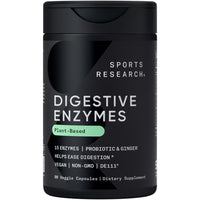 Thumbnail for Sports Research® All Vegan - Daily Probiotics with Prebiotics (60 Billion CFU), Digestive Enzymes with & Ginger (Plant Based) & Women's Probiotics with Prebiotics (65 Billion CFU)