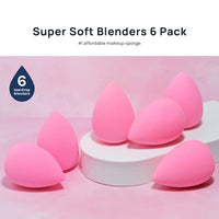 Thumbnail for AOA Studio Collection makeup Sponge Set Latex Free and High-definition Set of 6 makeup Wonder blender For Powder Cream and Liquid, Super Soft Wonder Beauty Cosmetic