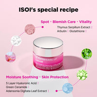 Thumbnail for ISOI Blemish Care Up Cream, Hydrating & Skin Barrier Care with Bulgarian Rose Oil & 5-Layer Hyaluronic Acid, Korean Skin Care Acne (1.86 fl.oz, 55ml)