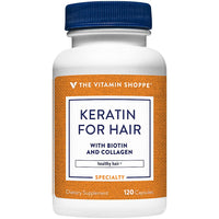 Thumbnail for The Vitamin Shoppe Keratin for Hair with Biotin Collagen - Strong Healthy Hair | Hair Luster & Shine | 120 Capsules | Beauty