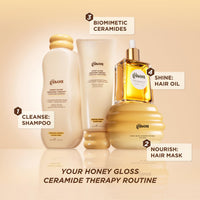 Thumbnail for Gisou Honey Gloss Ceramide Therapy Hydrating Shampoo, Microbiome-Balancing, Wildflower Honey Scented, Frizz Control, Color Safe, Dermatologist Tested