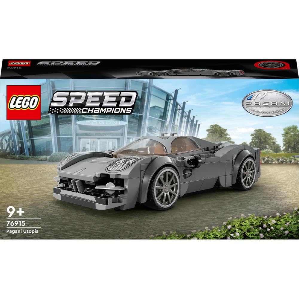 LEGO 76915 Speed Champions Pagani Utopia Racing Car and Toy Model Kit of an Italian Hypercar, Car Collector's Vehicle from The Set 2023