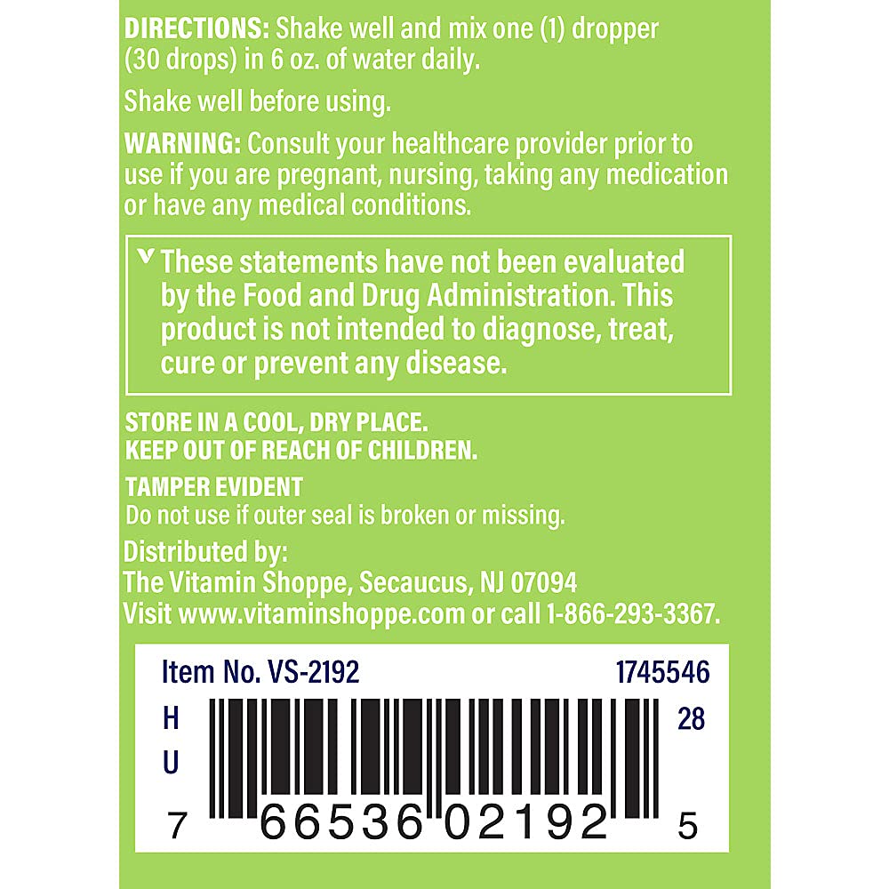 The Vitamin Shoppe Supreme Green Tea 100MG, with 90% Polyphenols, Antioxidant That Supports Cellular Health, Metabolism Support (4 Fluid Ounces Liquid)