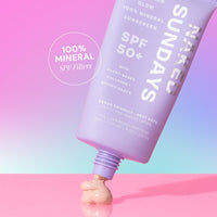 Thumbnail for Naked Sundays SPF 50+ Daily Facial Moisturizer, All-in-one 100% Mineral Sunscreen, Face Lotion, Makeup Primer with Vegan Collagen with Broad Spectrum + Zinc Oxide, 50ml