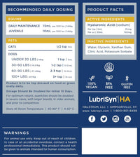 Thumbnail for LubriSynHA Hyaluronic Acid Hip & Joint Care Supplement for Dogs, Cats & Horses – Liquid Oral HA for Pets – Joint Support Supplement Promotes Mobility, Flexibility, Cartilage Health & Comfort – 8oz