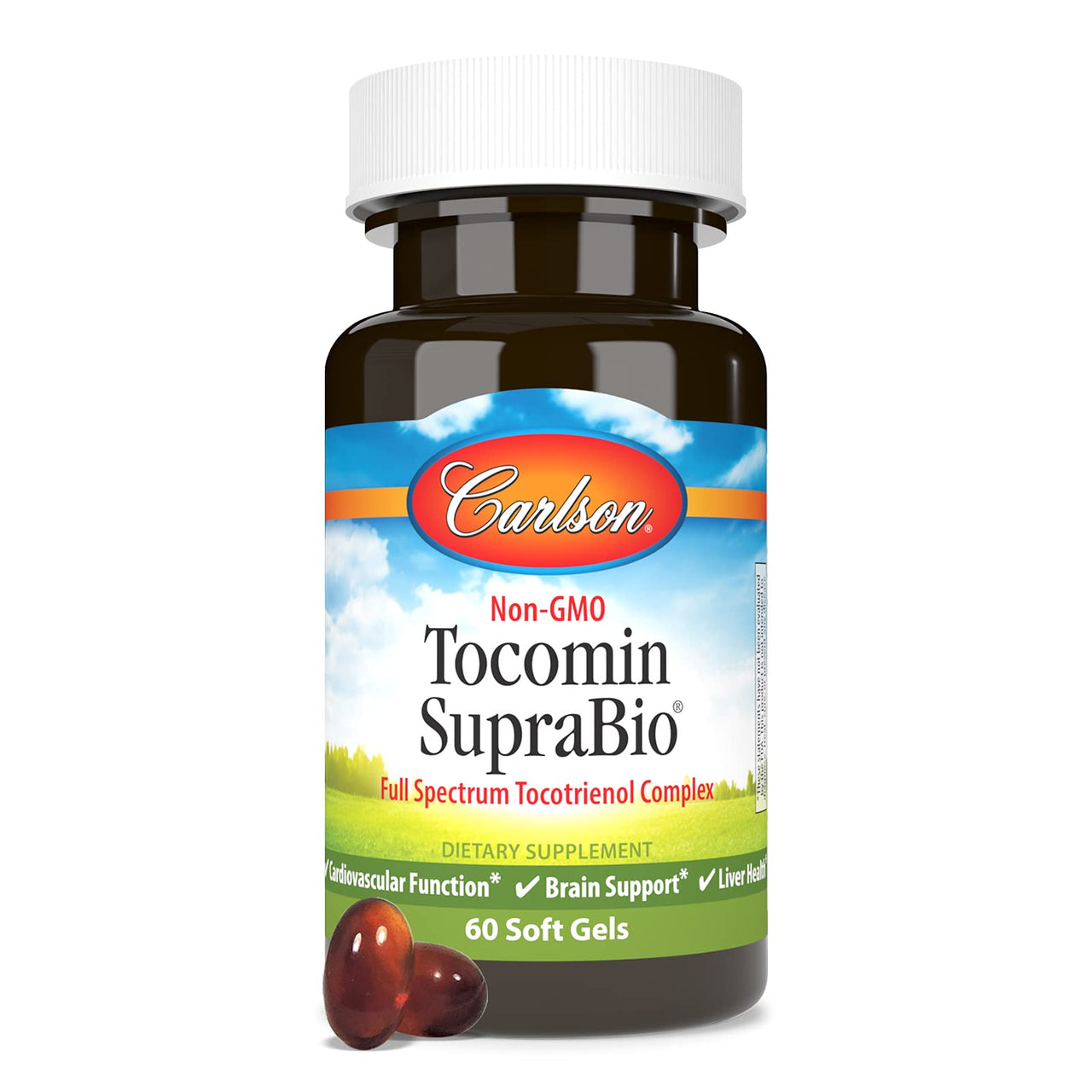 Carlson - Tocomin SupraBio, Bio-enhanced Tocotrienol Complex, Supports Healthy Brain & Cardiovascular System, 60 soft gels
