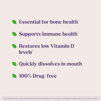 Thumbnail for Natrol Fast Dissolve Vitamin D3 2,000 IU, Dietary Supplement for Bone and Joint Health, Bone Support Supplement, 90 Tablets, 90 Day Supply