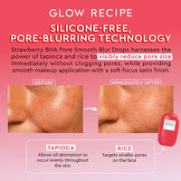 Thumbnail for Glow Recipe Strawberry BHA Serum + Poreless Face Primer for Makeup - Silicone-Free Blurring Matte Primer to Reduce Shine & Prolong Wear - Hybrid Korean Skin Care for Oil Control & Smooth Texture, 30ml