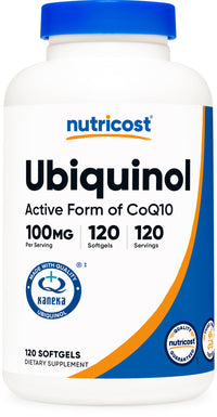Thumbnail for Nutricost Ubiquinol Softgels (120 Softgels | 100 mg Per Serving) - Superior Absorption Antioxidant | Active Form of CoQ10 - Gluten Free, Non-GMO