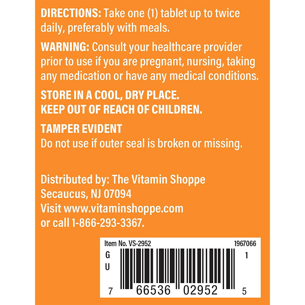 The Vitamin Shoppe DMAE 130MG (DIMETHYLAMINOETHANOL), Supports Brain, Focus, (240 Tablets)