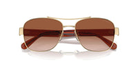Thumbnail for COACH Sunglasses HC 7161 900513 Shiny Light Gold/Brown Gradient Polyamide Stan