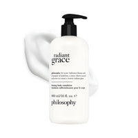 Thumbnail for philosophy radiant grace firming body emulsion - luxury scented body lotion - with shea butter - notes of jasmine, black cherry & sandalwood - 16 fl oz