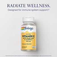 Thumbnail for SOLARAY Buffered Vitamin C 500mg - Plus Rose HIPS and Acerola - Immune Support Supplement - Vegan, Lab Verified, 60-Day Guarantee - 100 Servings, 100 VegCaps