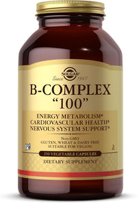 Thumbnail for Solgar B-Complex “50”, 100 Vegetable Capsules - Energy Metabolism, Cardiovascular Support, Nervous System Support - Non-GMO, Vegan, Gluten Free, Dairy Free, Kosher - 100 Servings