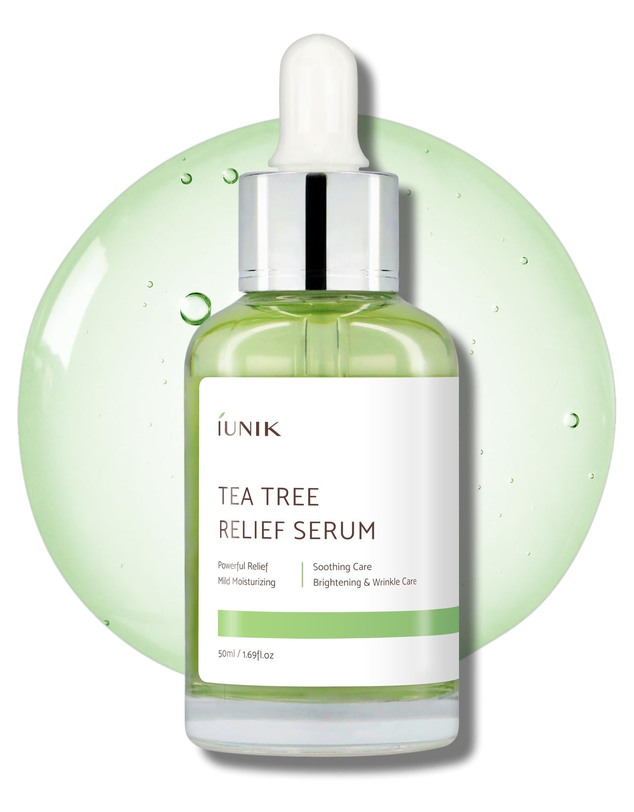 IUNIK Tea Tree 67% Relief Vegan Facial Serum - Non-Sticky | Clear & Balanced Skin w/Centella Asiatica 19% for Soothing Calming Irritated & Acne-prone Skin Ampoule Korean Skincare