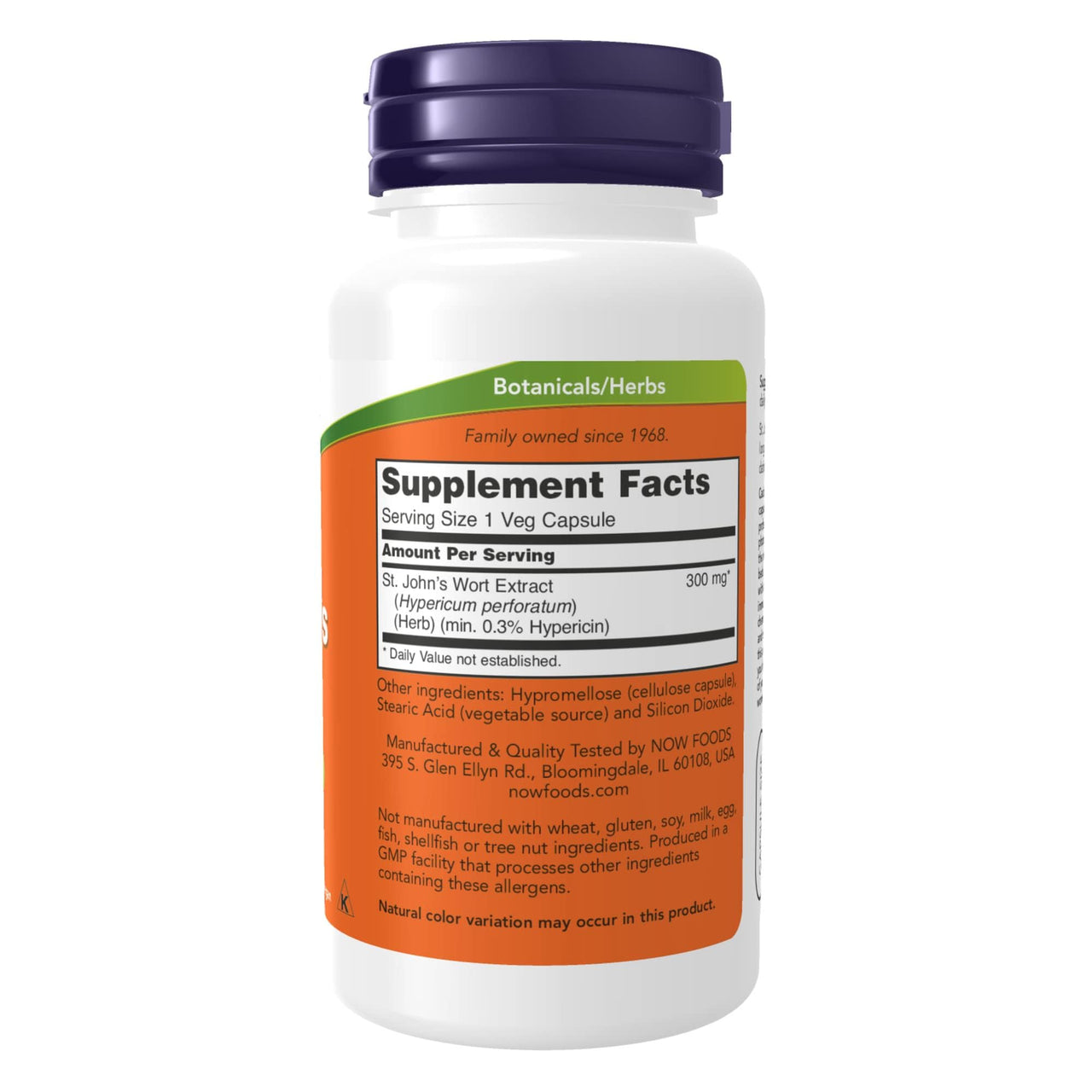 NOW Foods Supplements, St. John's Wort (Hypericum perforatum) 300 mg, Standardized Extract, 100 Veg Capsules