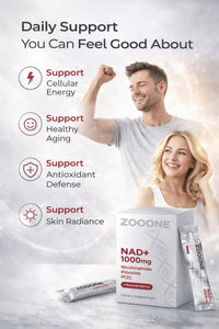 Thumbnail for zooone- NAD+ Supplement 30pcs, Premium Nicotinamide Riboside & Resveratrol, DNA Repair & Healthy Aging? Advanced NAD Supplement for Men & Women, Boosts Cellular Energy.