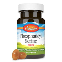 Thumbnail for Carlson - Phosphatidyl Serine, 100 mg, Non-GMO, Brain Function, 30 Softgels